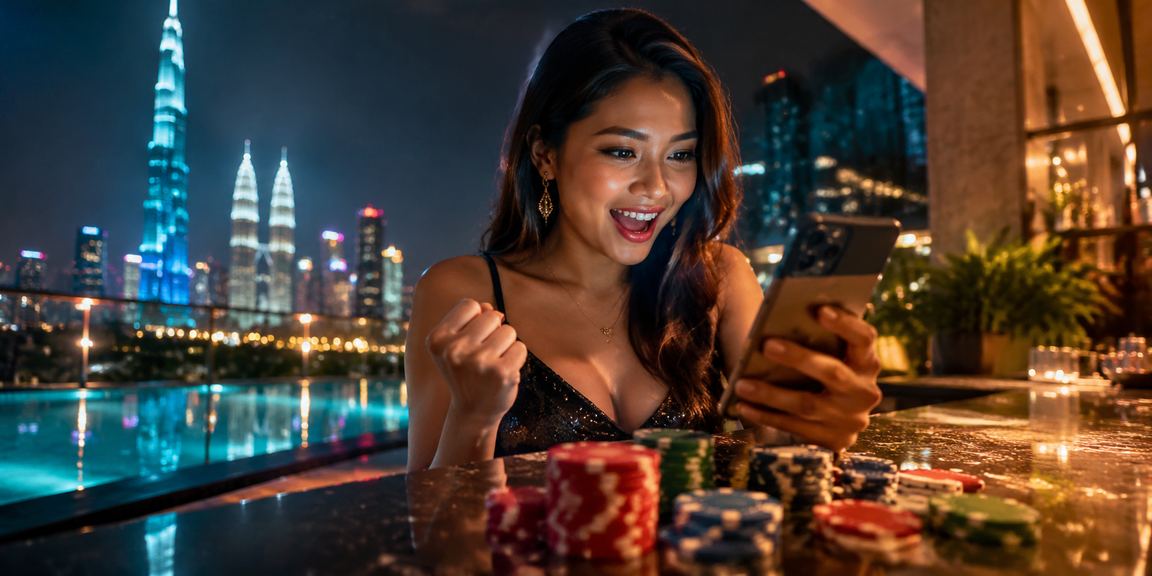 Pengguna Kuala Lumpur mengakses kasino dalam talian 4at melalui telefon pintar dengan keselamatan data terjamin